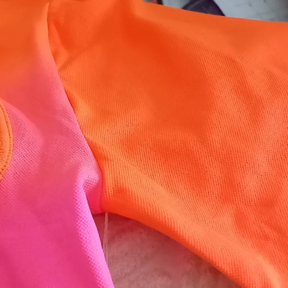 Sexy Prettylittlething plt shape ombre lace up cutout sports top (only) Large - Picture 6 of 7